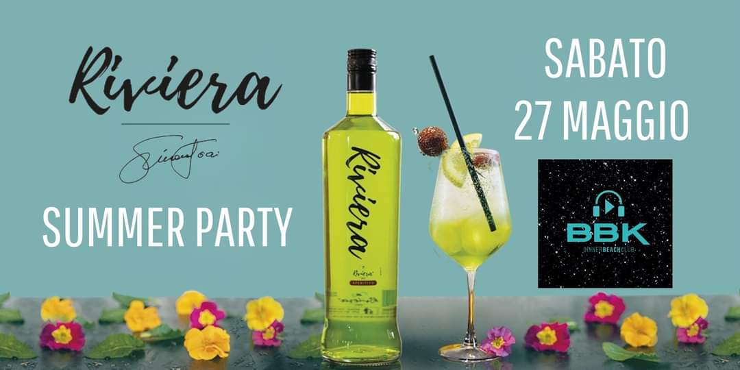 Sabato 27 maggio 2023 presso il BBK di Punta Marina (Ra) APERITIVO a base di RIVIERA COCKTAIL!💚💚💚 